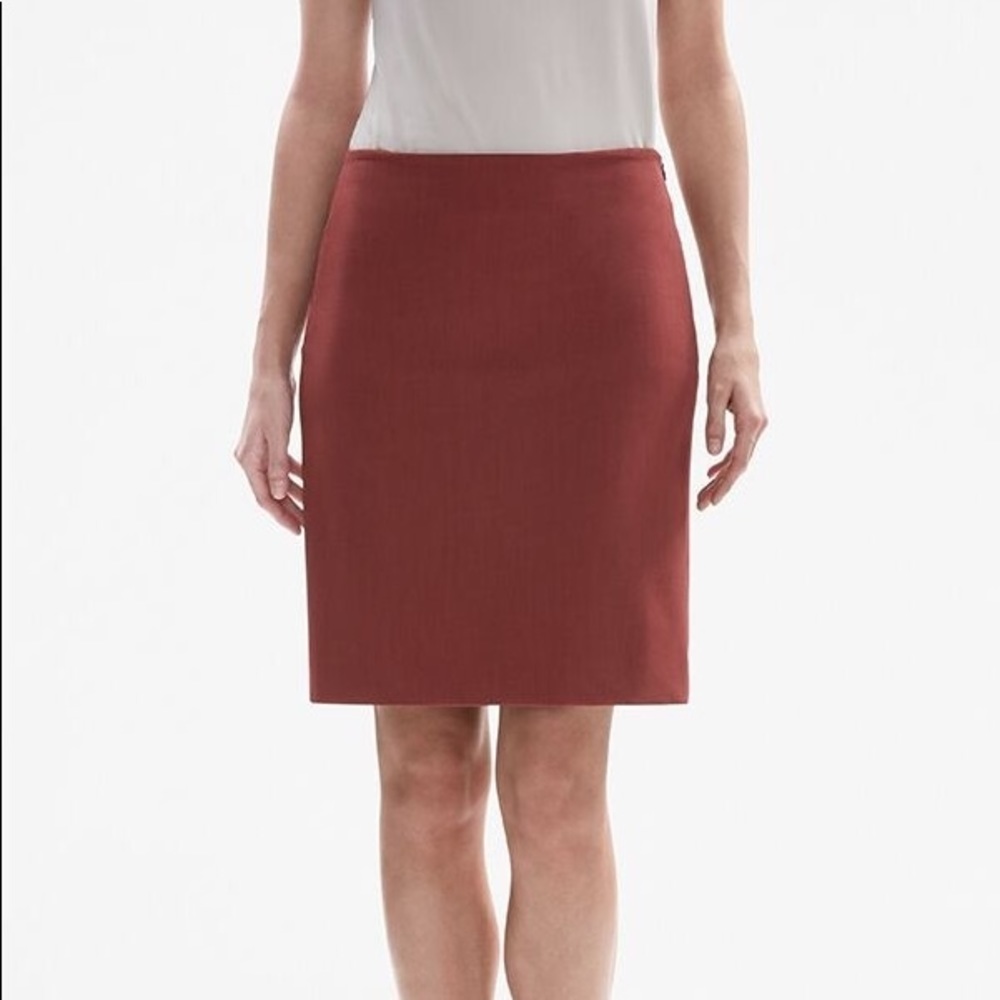 Mm lafleur noho skirt brick red 8